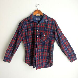 ✨VINTAGE✨ 1970's Pendleton Plaid Button Down - 100% Virgin Wool - Women's  Med